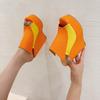 Fashion Fish Mouth Thick Sole Wedged-heel Mixed Color Outdoor Slippers Women Summer Waterproof Table Fashionable Sponge Bottom Sandals