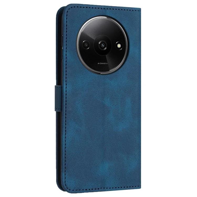 Pouzdro pro Xiaomi Redmi A3 / Poco C61 4G s magnetickým uzávěrem a jednobarevným pouzdrem z umělé kůže.