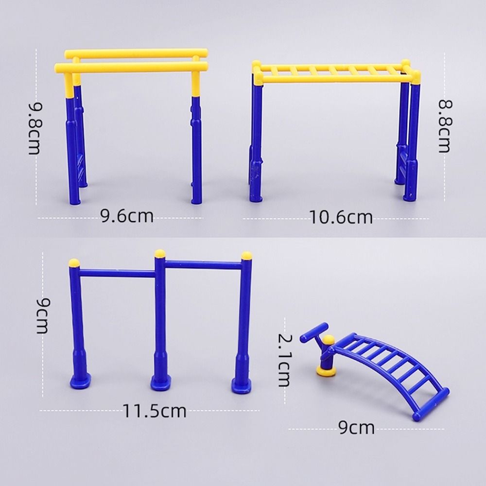 3PCS/Set Yellow&Blue Outdoor Sports Model Scene Model Sand Table Model Mini Dollhouse Scenes  Gift