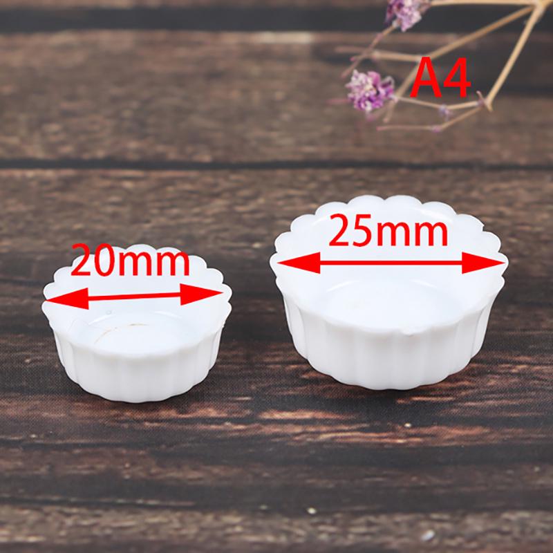 2/4Pcs 1:12 Dollhouse Miniature Ceramic Plate Dessert Lace Dish Tableware Kitchen Accessories Decor Kids Pretend Play Toy