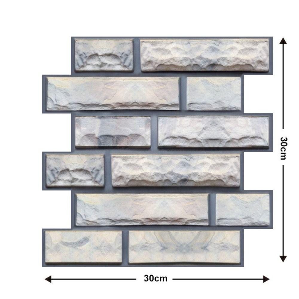 10 Pcs Waterproof Wall Panels Brick Shape Home Decorative 2025 Stickers
