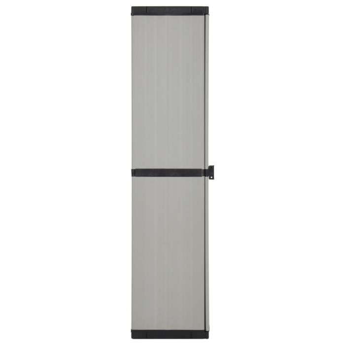 Storage Cabinet - vidaXL - 340985 - Grey/black - 3 Shelves - 34x40x168cm