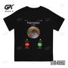 Dank Meme Hamster Staring Front Camera men clothing Hampter Calling Individuality Graphic TShirt  Streetwear