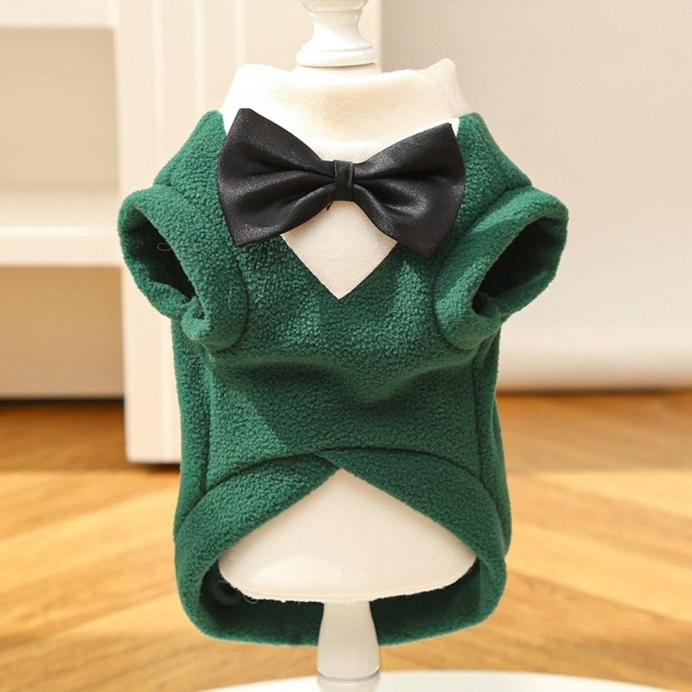 Winter Pet Sweater Fleece Dog Tuxedo Clothes Warm Comfortable Dog Blazer Vest Formal Outfit Pet Formal Clothing Pet Show