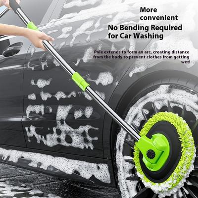 Mop na mytí aut, zatahovací ohýbací tyč, speciální mop na auto, proti zranění, kartáč na mytí aut, čisticí nástroj na auto, artefakt na čištění aut