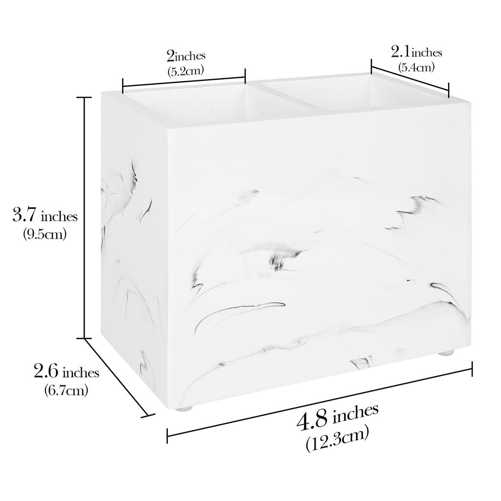 Linkidea Countertop Toothbrush Holder for Resin Toothbrush Electric Toothbrush and Toothpaste Compatible with iO Philips and Aquasonic Bathroom,