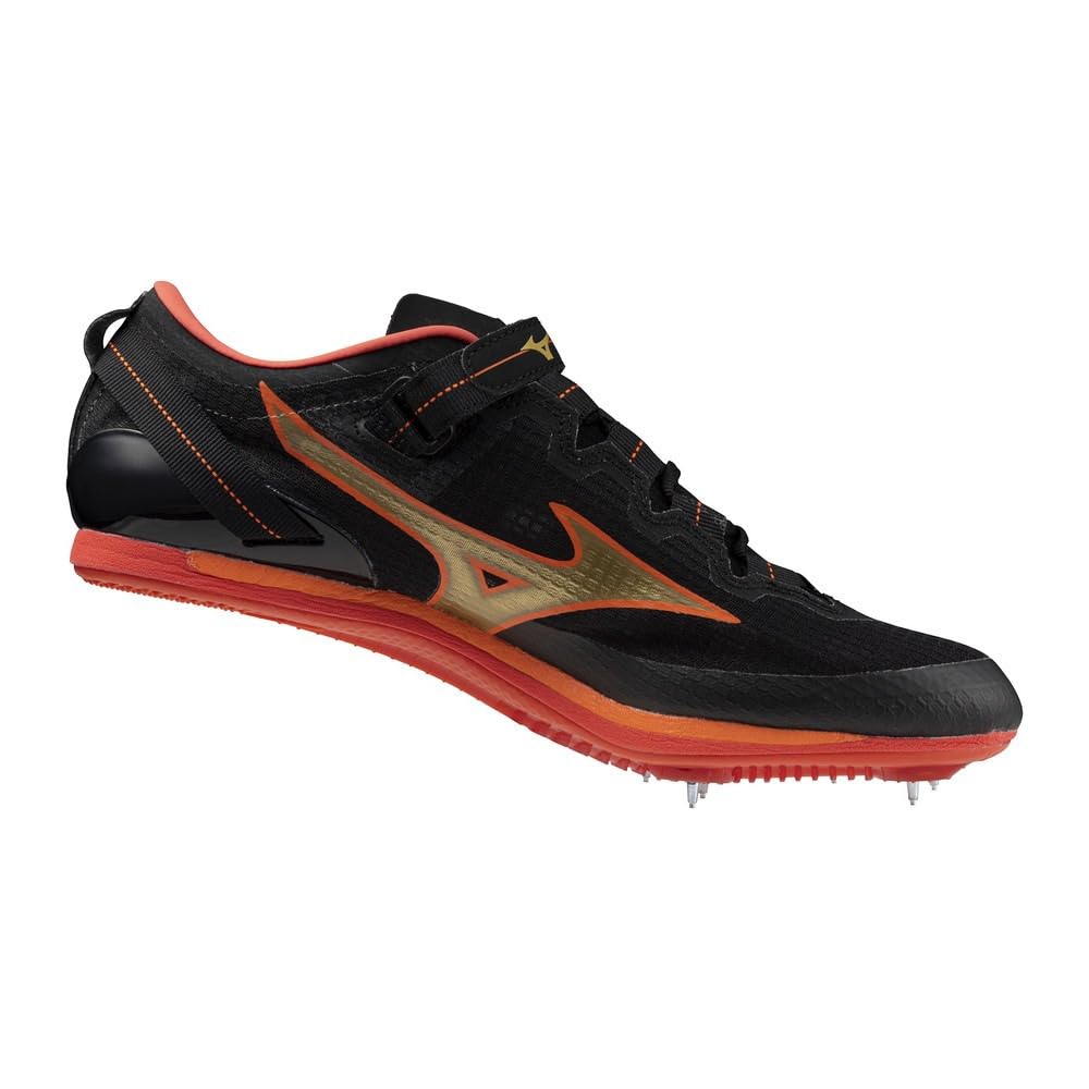 Mizuno Neo 2 NEO2 Track and Field Club Short Track and Field For Tracks Under Black X Gold X 2E X-Blast Shoes, Activities, Lightweight, Distance,