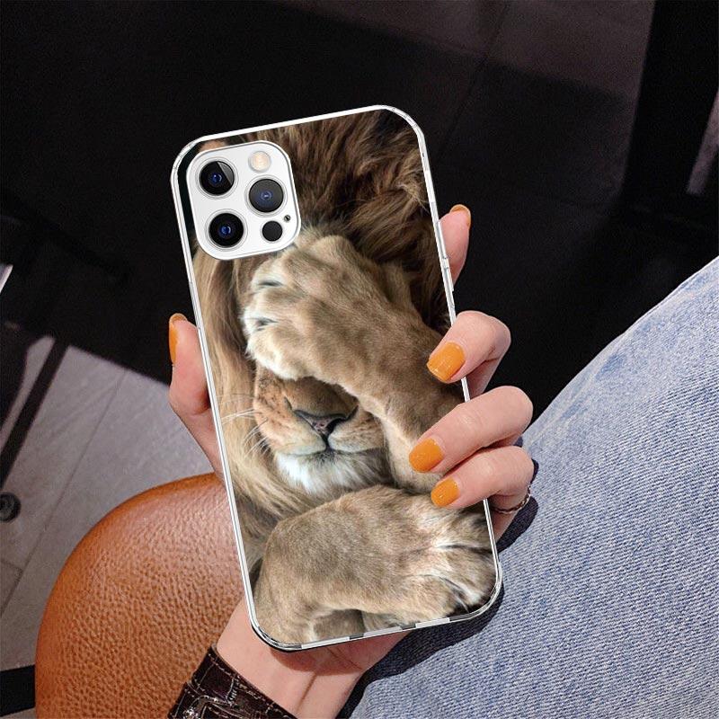 Lion Alpha Male Cub King Phone Case For iPhone 17 Air 16 Pro Max 16E 15 + 14 Plus 11 12 13 Mini 7 8 SE Gift Print Cover Fundas 1