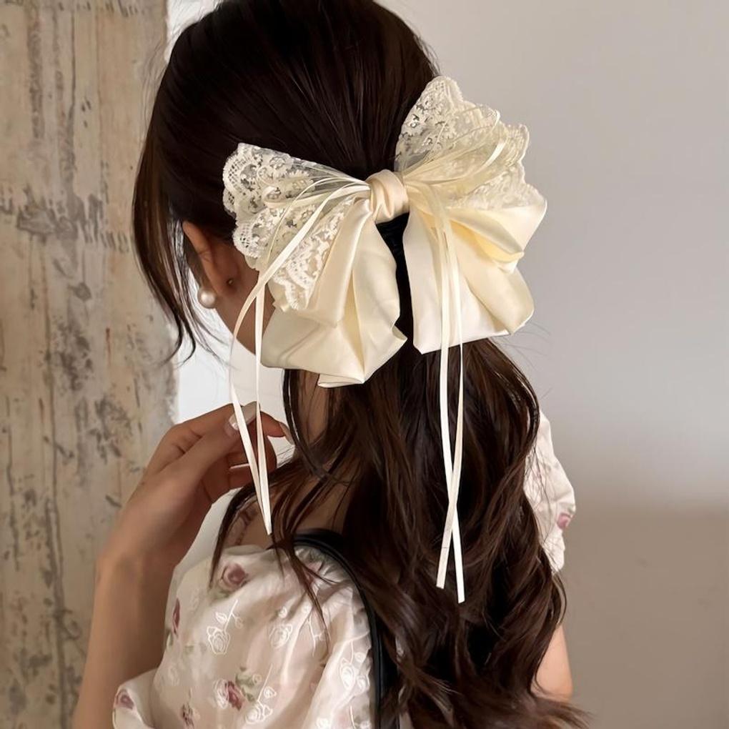 Women's Ballet Ribbon Lace French Hair Clip