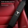 Suede Car Seat Belt Shoulder Cover Breathable Protection Safety SeatBelt Pad For SpaceX Model 3 Y S X Juguete Coil Bonina