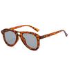  Vintage Double Bridges Pilot Men Sunglasses Fashion Shades UV400 Women Tea Sun Glasses