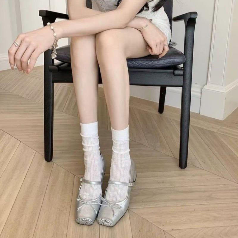 Nye Dame Flats Mote Rund Tå Grunne Slip On Damer Myke Damer Mary Jane Ballerinaer Lav Hæl Casual Ballett Sko