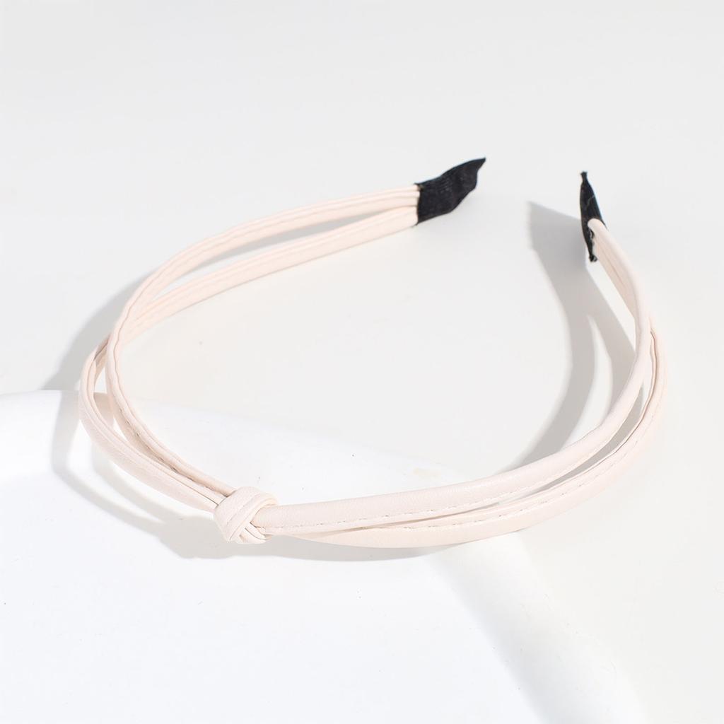 Elegant PU Leather Headband for Casual Wear Women Hairhoop Fashion Headpieces Accessories Knotted Headband Hair Decors