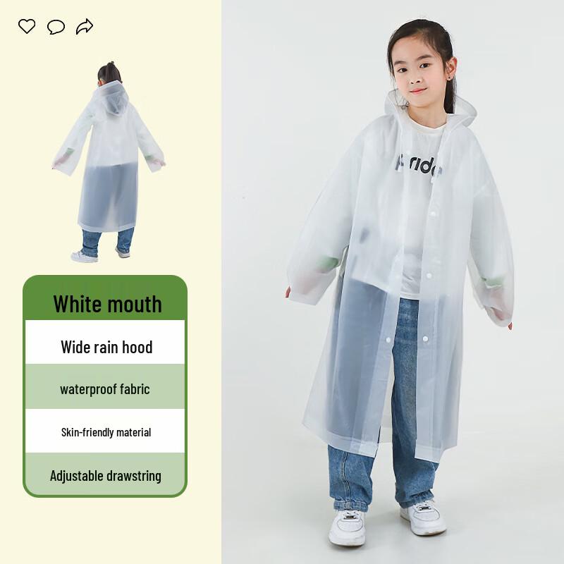KarLot Kids Reusable EVA Raincoat with Backpack Space One Size
