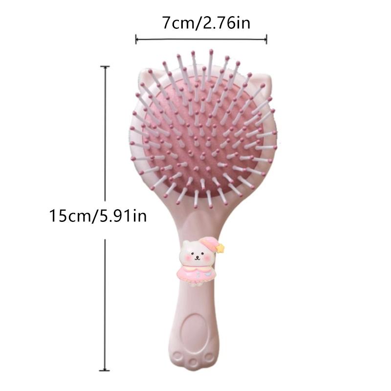 Mini Cartoon Air Bag Comb With Makeup Mirror Air Cushion Comb Head Massage Cartoon Hairdressing Girls Gift Health Care Beauty