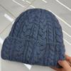 Autumn and winter new big head circumference twist wool hat men's and women's pullover hat wool hat knitted ear protection warm cold hat