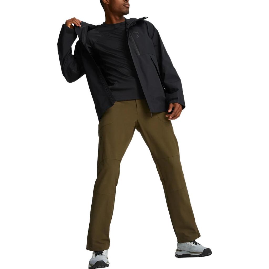 Puma Solid Color Logo Print Stand Collar Hooded Jacket Men Outerwear Black 522570-01