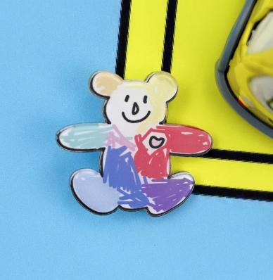 Cute Japanese Acrylic Brooch with Bunny Design, Girls Bag Accessory Pin