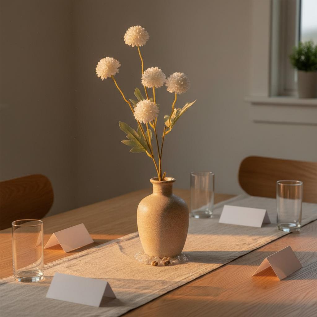 5-Head Chrysanthemum Spray Lively Hues Fake Chrysanthemum Sphere Artificial Puffball Stalk Reusable Faux Sphere Flower Stalk