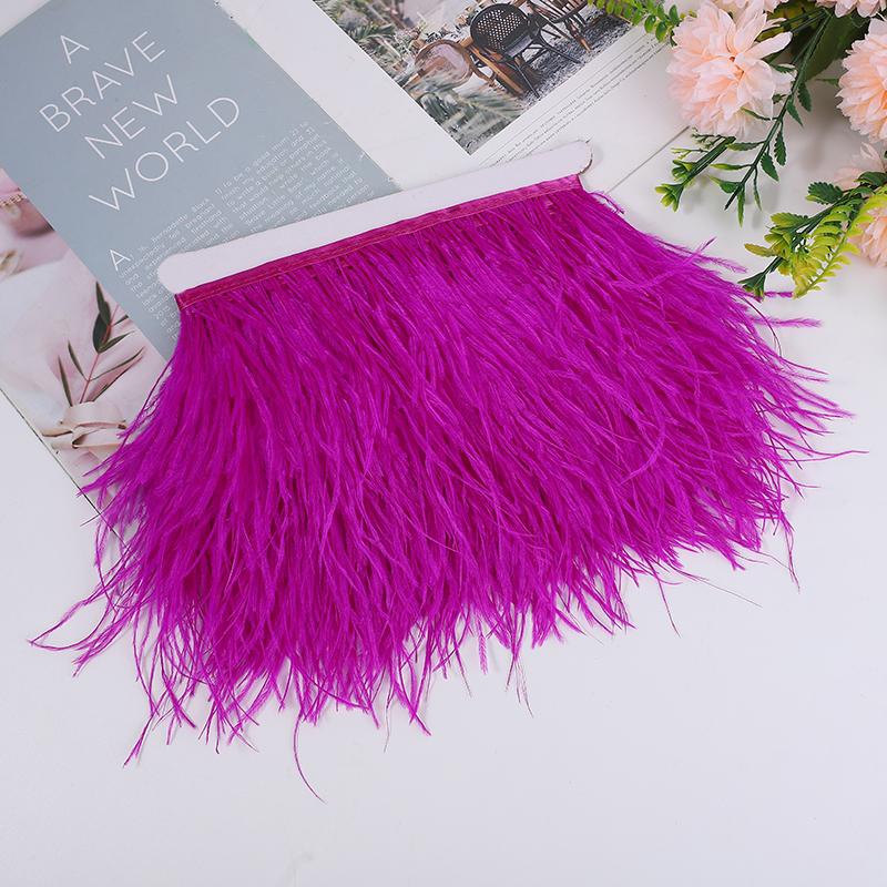 Natural Ostrich Feather Ribbon 1/5/10M, 10-15Cm Multicolor For Diy Crafts, Carnival Decor, Stage Show, Ready Stock, Factory Dire