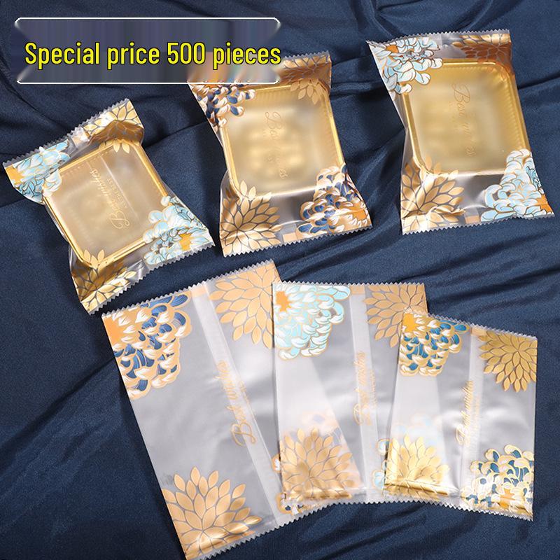 

Frosted Mooncake Packaging Bag with Tray for Pastries 9*11.5cm Bag 100 pcs