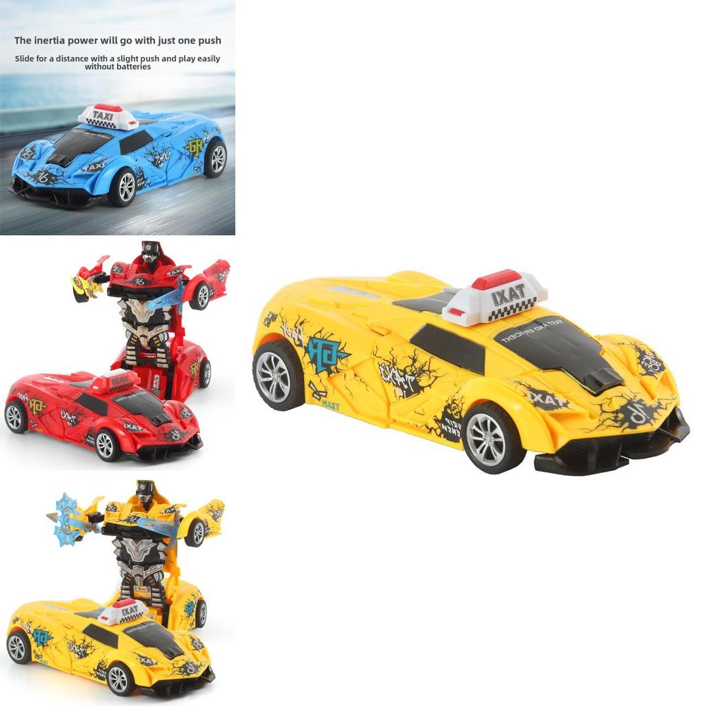 Plastic Childrens Deformation Car Toy With Inertia Drive For Early Learning And Parentchild Interaction