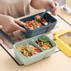 850ML Mikrowellen-Lunchbox mit Löffel Essstäbchen Geschirr Lebensmittelaufbewahrungsbehälter Kinder Kind Schule Büro Mikrowellen-Bento-Box
