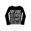 Long sleeved shirt with letter print on both sides in Europe and America