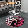 1PC Cherry Blossom Yin Yang Office Round Rug, Non slip, Soft and Durable Office Rug for Interior Decoration, Perfect for Office
