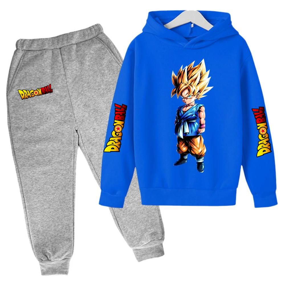 Goku Street Costume Fashion Girl Boy Clothing Anime Dragon Ball Z Winter Kid Sets 2025 Kawaii Hot Sizes