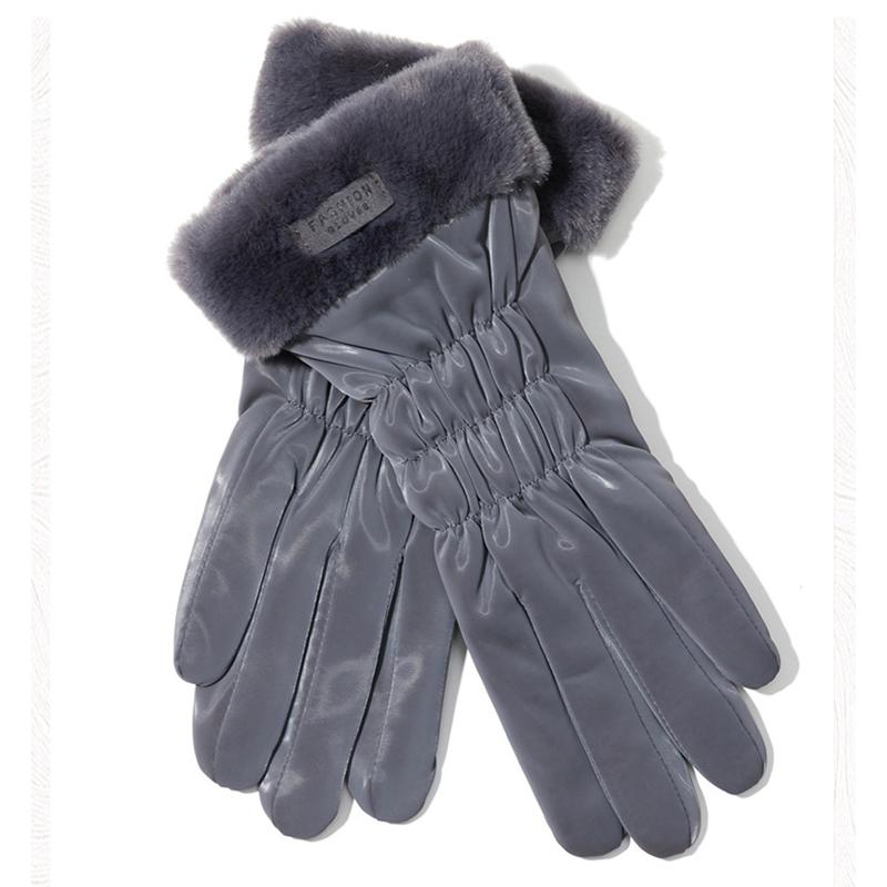 Women'S Winter Thick Plush Gloves Fashion Warm Imitation Cashmere Outdoor Guantes Lady Touchscreen Driving Cycling Mittens