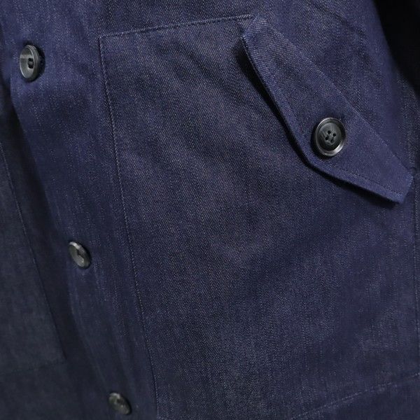 Brand new HB Big Hood Silky Denim Mod coat XL Long coat Denim jacket Men's Used