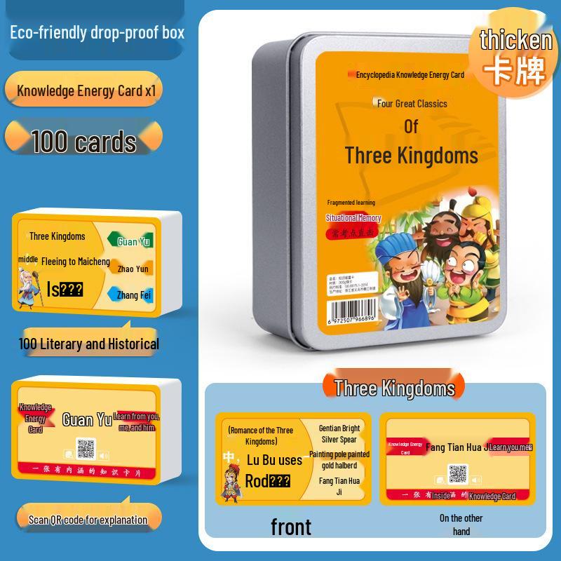 

Classical Novels Knowledge Cards: Fun Educational Toy for Primary Students and Parents