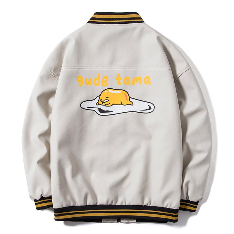 Весна и осень Свободная куртка из искусственной кожи в гонконгском стиле Универсальная — фото 3