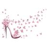 Creative High Heels Shoes Butterfly Wall Stickers Living Room Decals Home Decor