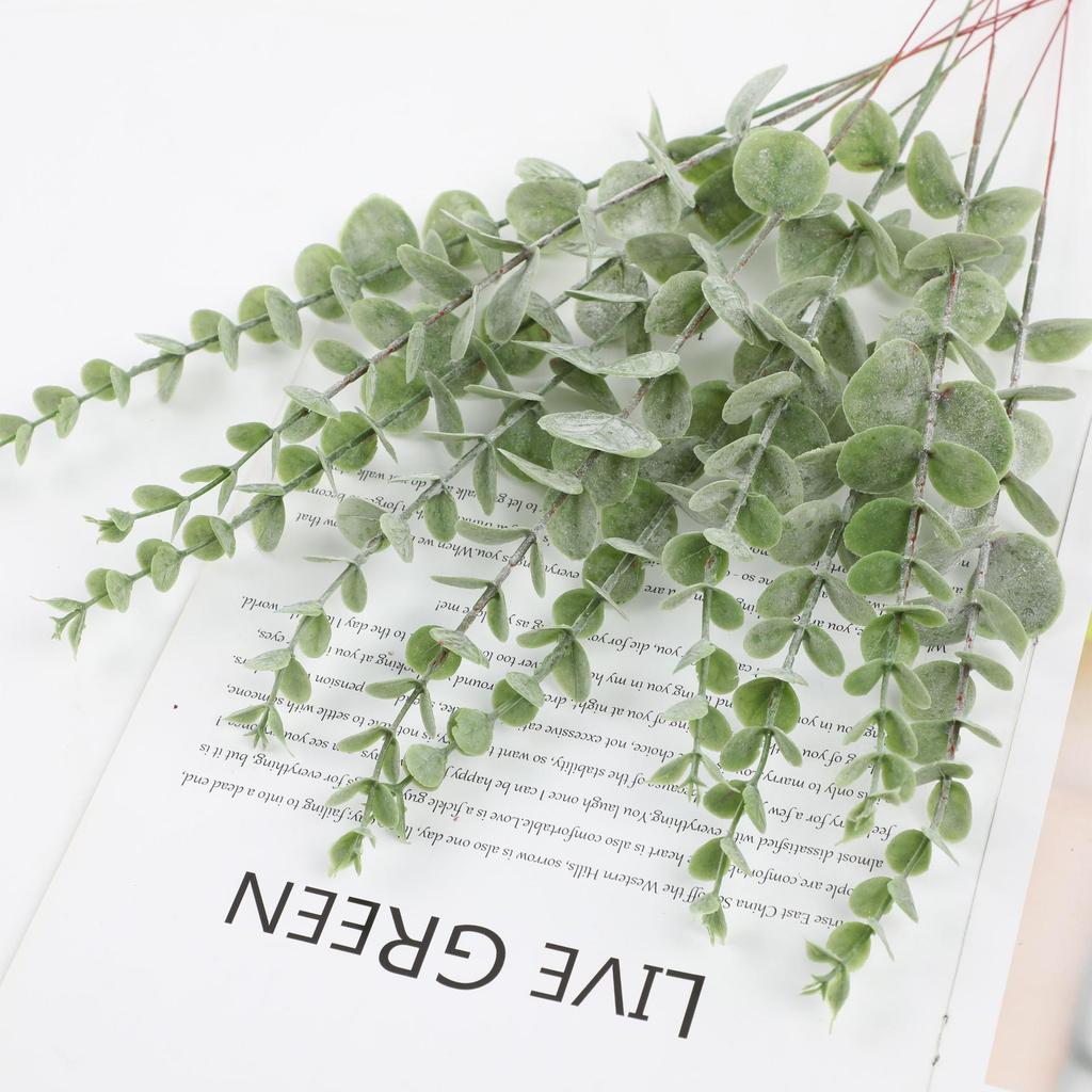 Eucalyptus Leaf Ornament: Green Plant Simulation for Wedding & Home Decoration, Fake Flower Accessory