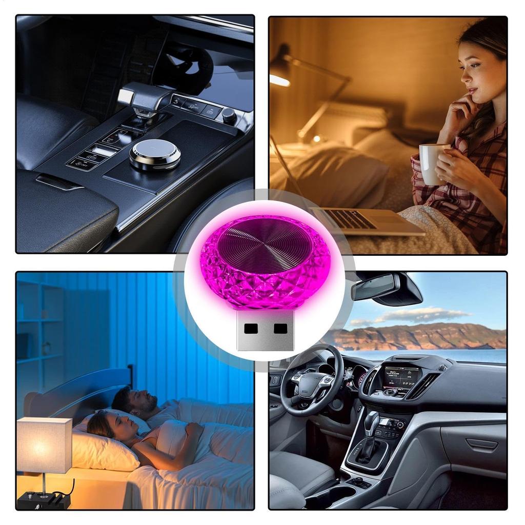 USB LED Car Atmosphere Lamp | LED Colorful Night Decorative Mini USB Light |