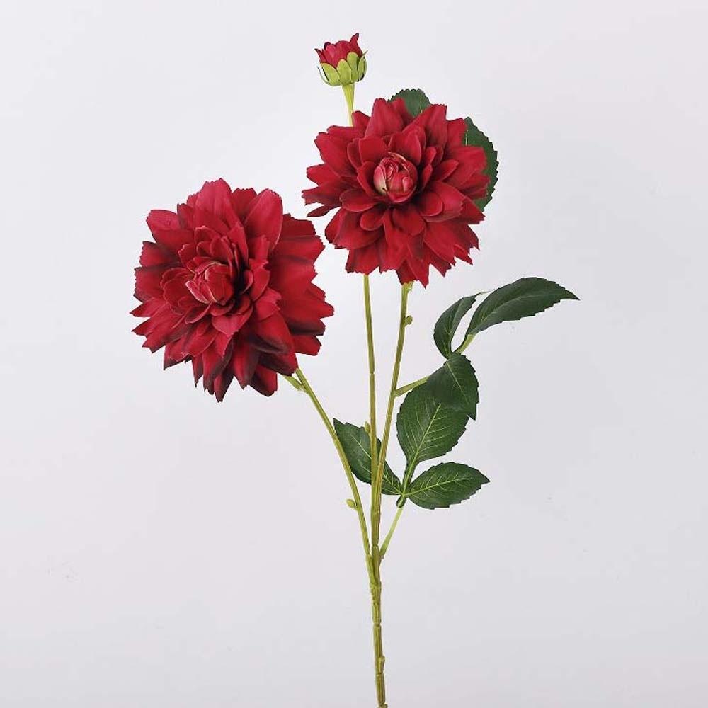 Realistic Simulation Big Dahlia Handmade Fake Flower Faux Dahlia Branch  Wedding Party Decor