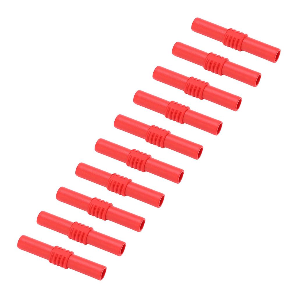 10pcs 4mm Insulated Banana Coupler Female to Female Extension Banana Plug Connector for Electronics Appliances