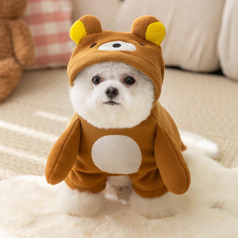 

Новая одежда для собак Хэллоуин смешной снеговик плюшевый мишка на двух лапах Рождество кошка питомец костюм для трансформации XXL (recommended weight 15-10kg)