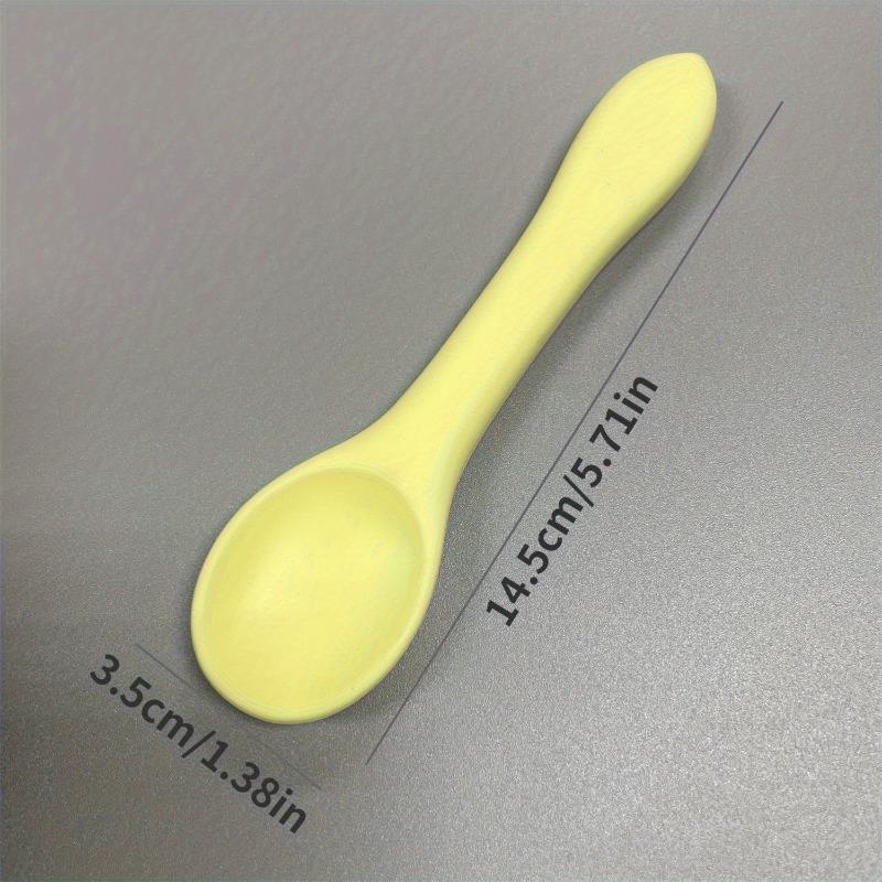 

1pc Baby Silicone Spoon, Newborn Baby Feeding Spoon, Children s Tableware, Dining Complementary Food Soft Head Round Head