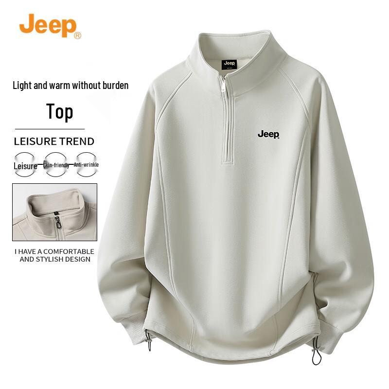 

JEEP Men s Casual Half-Zip Long Sleeve Sweatshirt 3XL