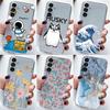 Für Samsung Galaxy A25 A35 A55 A17 A16 A06 A15 5G Handy Blumen Hülle Transparent Weiche Silikonhülle Capa Stoßfest Fundas Schale