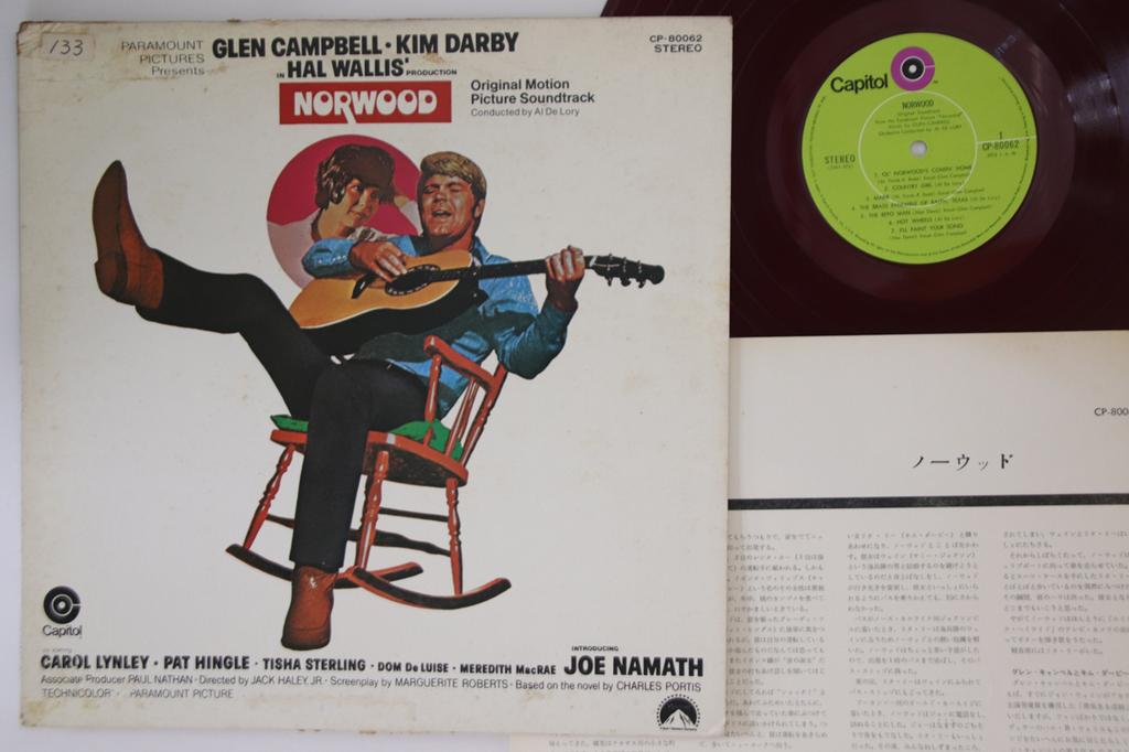 LP Record OST, AL DE LORY, GLEN CAMPBELL - Norwood CP80062 CAPITOL Japan Soundtracks & Musicals Used