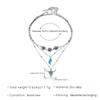 3pcs Set Bohemian Retro Inlay Turquoise Cactus Ox Head Pendant Beaded Multi-layer Necklace for Women Fashion Personality Jewelry