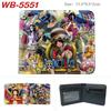 One Piece Anime Geldbörse Vollfarbdruck Zweifach faltbar Kartenhalter Studenten Anime Leder Geldbörse