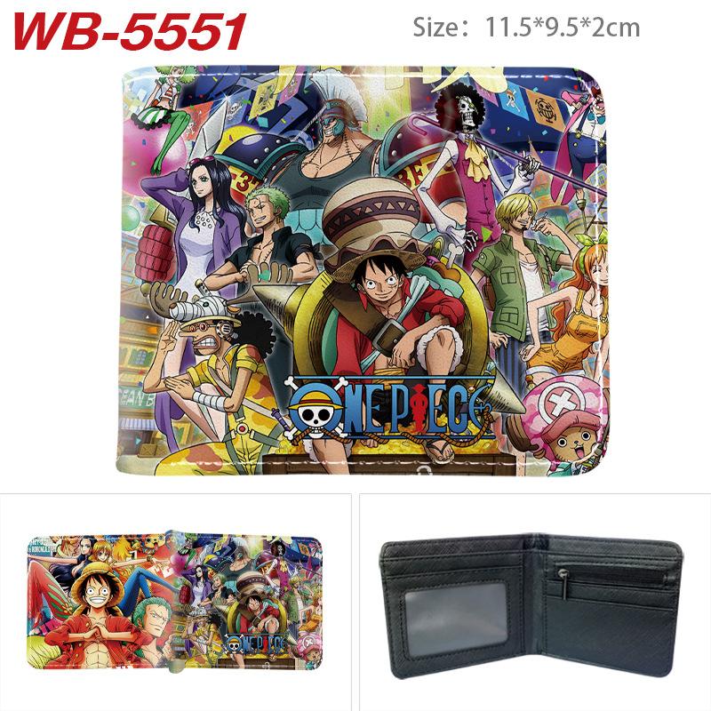 One Piece Anime Geldbörse Vollfarbdruck Zweifach faltbar Kartenhalter Studenten Anime Leder Geldbörse