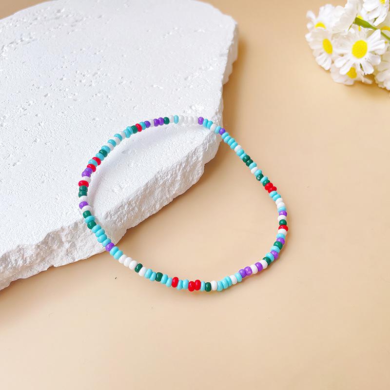 Bohemian Miyuki Seed Bead Colorful Handmade Elastic Anklet