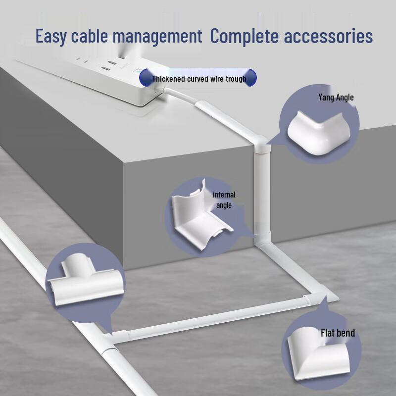Self-Adhesive PVC Curved Cable Raceway