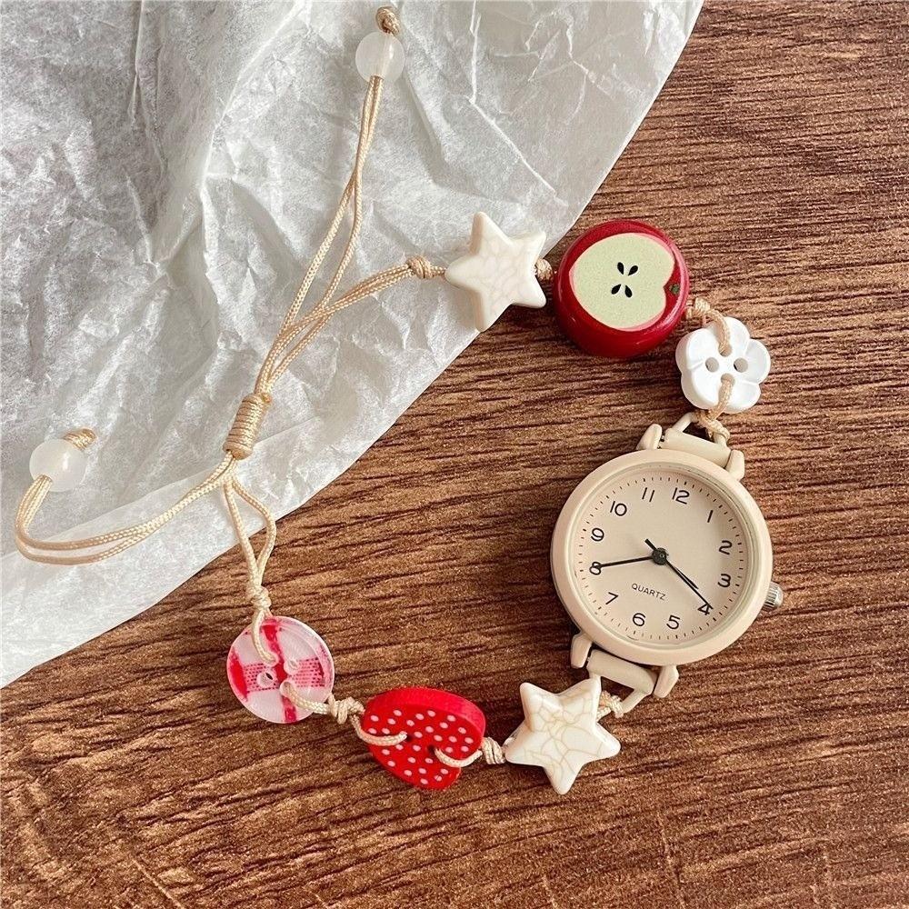 

Ethnic Adjustable Beads Strap Watch Vintage Star Heart Bracelet Trendy Timepiece Hand Chain Girls Style 5